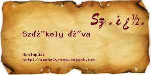 Székely Éva névjegykártya
